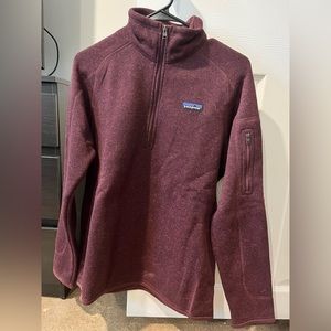 NWT - Patagonia Women’s Better Sweater 1/4 Zip Size: Large Color: Dark Ruby